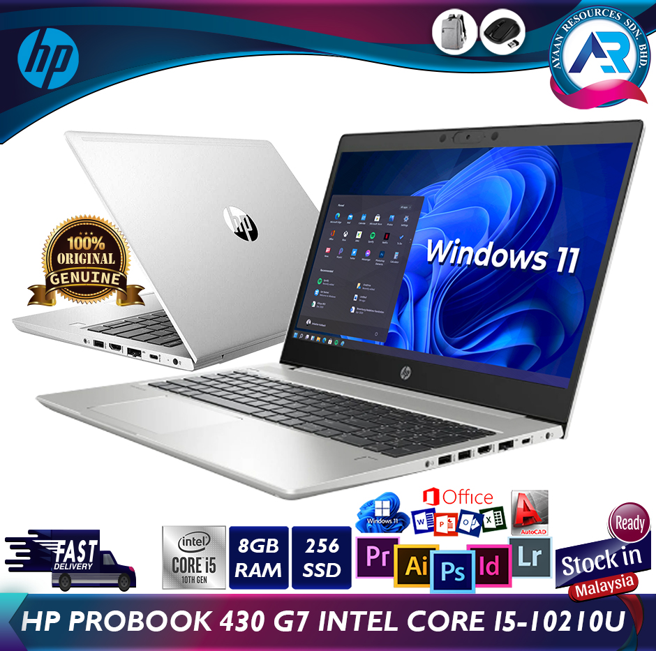 HP PROBOOK 430 G7 I5 10210U, 32GB RAM, 1TBGB SSD, WIFI, W CAM